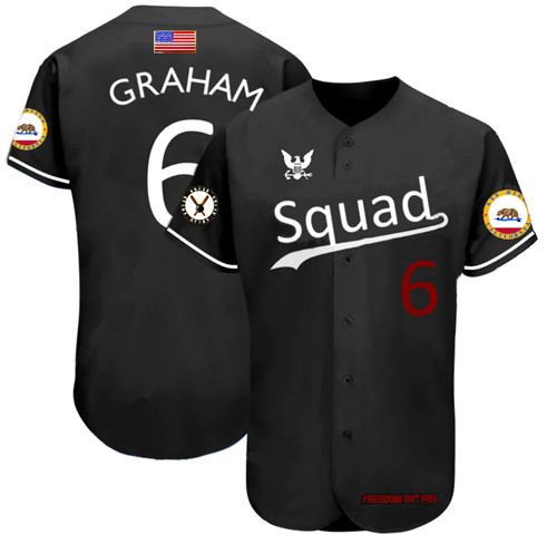 Men's Squad Customized Black Stitched Jersey 006